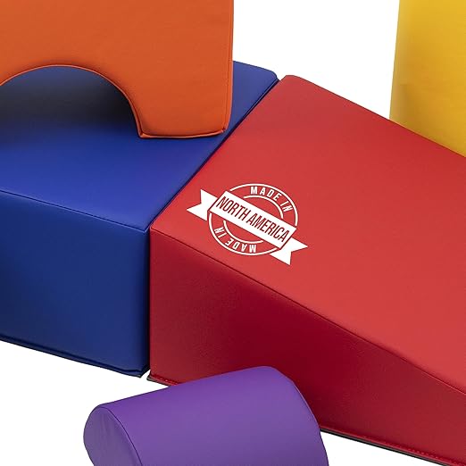 FDP SoftScape Playtime and Climb Multipurpose Playset for Infants and Toddlers 10m-2yrs; For Crawlers and Little Builders, Learn Gross Motor Skills at Home or Daycare (6-Piece) - Assorted, 12364-AS