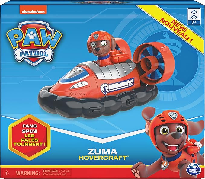 PAW Patrol, Zuma’s Hovercraft Vehicle with Collectible Figure, for Kids Aged 3 and Up