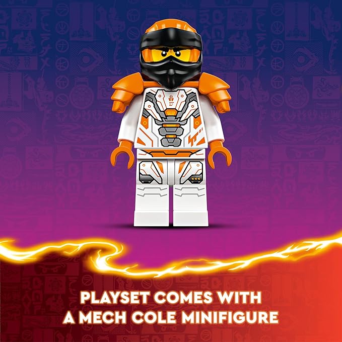 LEGO NINJAGO Cole’s Titan Dragon Mech Adventure Toy for Boys and Girls, Ninja Toys, Playset with 1 Ninja Minifigure, NINJAGO Mech with Dragon Wings, Birthday Gift for Kids Ages 12 and Up, 71821