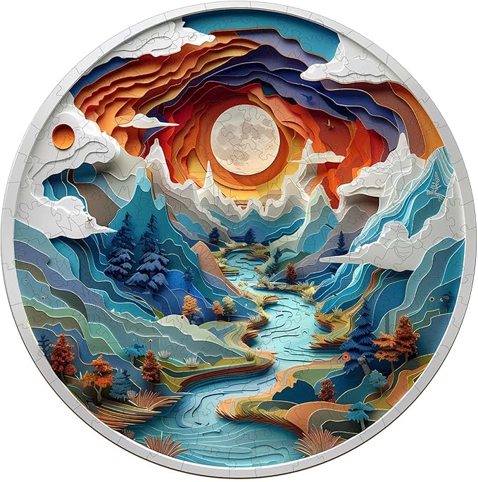 Wooden Puzzles for Adults, 3D Vision Inside Cave (L-300pcs) Wooden Jigsaw Puzzles Kids, Unique Shaped Animal Wood Puzzles Adults, Wooden Animal Puzzles Birthday Gifts Family Game 13.4*13.4in