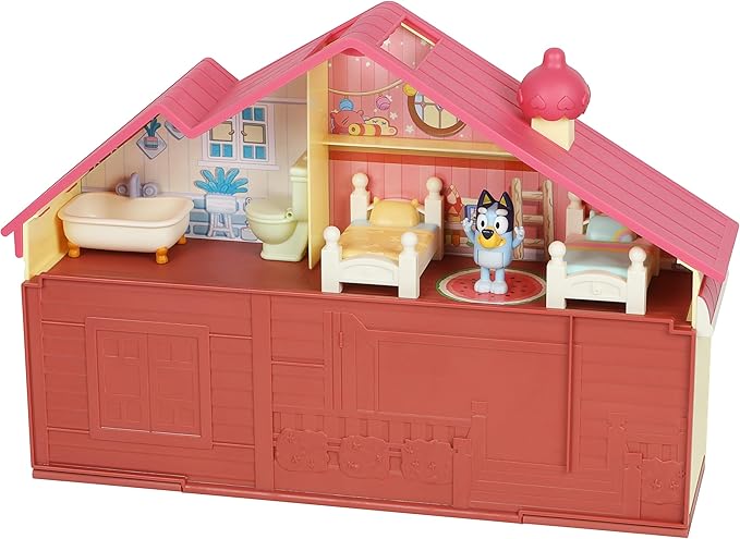 Bluey Mega Bundle Family Home & BBQ Playset – Amazon Exclusive, 4 Figures (Bluey, Bingo, Bandit, Chilli), 13+ Removable Furniture Pieces, Outdoor Patio, Accessories, Imaginative Playset for Kids 3+