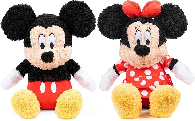 Jay Franco Disney Plush Pillow Buddy - Ultra-Soft Stuffed Character Plushie & Fuzzy Pillow, Official Licensed Product, Black - Mickey Mouse