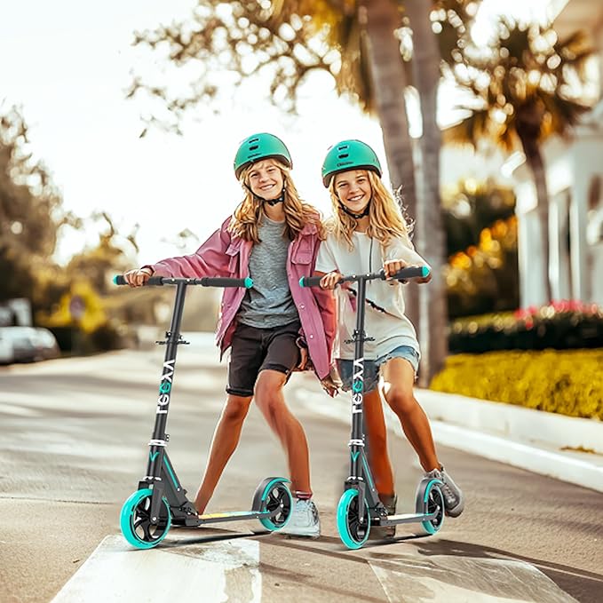 Scooter for Kids 6-12 & Adults,Kid Scooter for Age 6-12,Big Wheels,Adjustable Height, Foldable, Aluminium Frame,Holds Up to 220 LBS