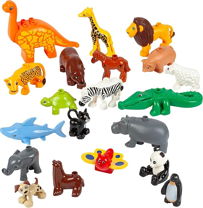 Animal Figures Building Blocks for Kids Preschool Toys, Animal Set for Kids - Compatible with Major Brands Building Blocks for Toddlers 1-6 (Animal Set) - STEM Building Toys