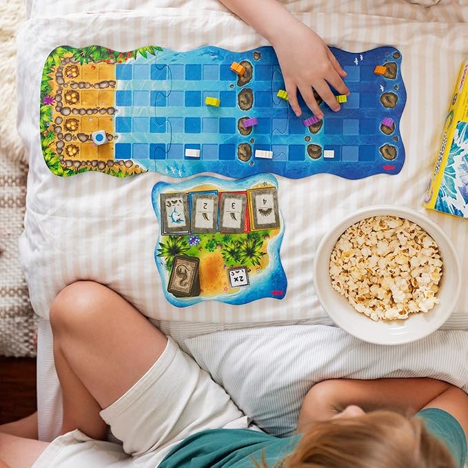 HABA Water Dragons: Kids Board Game and Fast-Paced Dice Game with Wooden Components for Ages 5 and up, Made in Germany