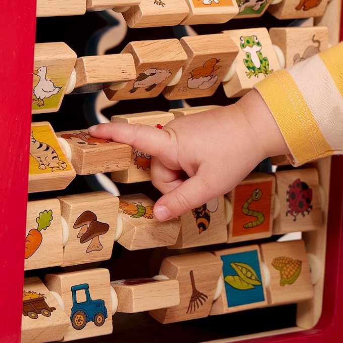Battat - Activity Cube With Farm Theme - Educational Wooden Toys For Toddlers And Kids - 1 Year +