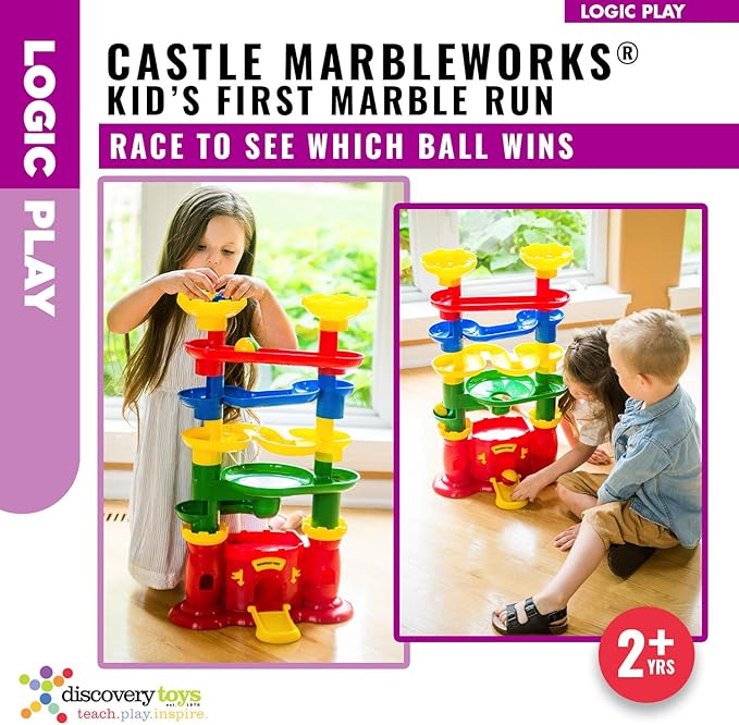 Discovery Toys Castle MARBLEWORKSยฎ Marble Run | Kid-Powered Learning | STEM Educational Building Block Toy Learning & Childhood Development 2 Years Old and Up