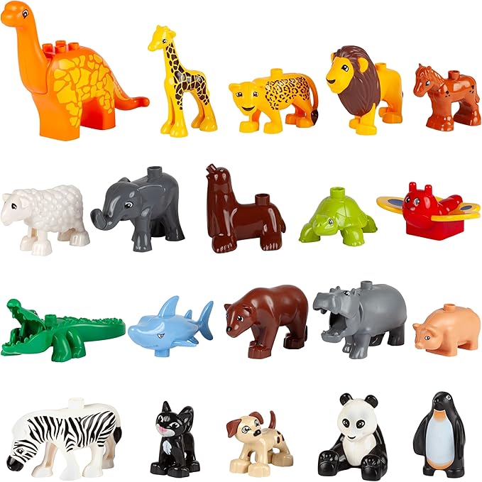 Animal Figures Building Blocks for Kids Preschool Toys, Animal Set for Kids - Compatible with Major Brands Building Blocks for Toddlers 1-6 (Animal Set) - STEM Building Toys