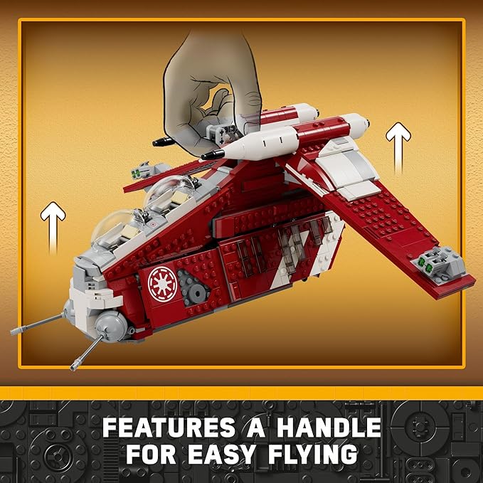 LEGO Star Wars: The Clone Wars Coruscant Guard Gunship 75354 Buildable Star Wars Toy for 9 Year Olds, Gift Idea for Fans Including Chancellor Palpatine, Padme and 3 Clone Trooper Minifigures