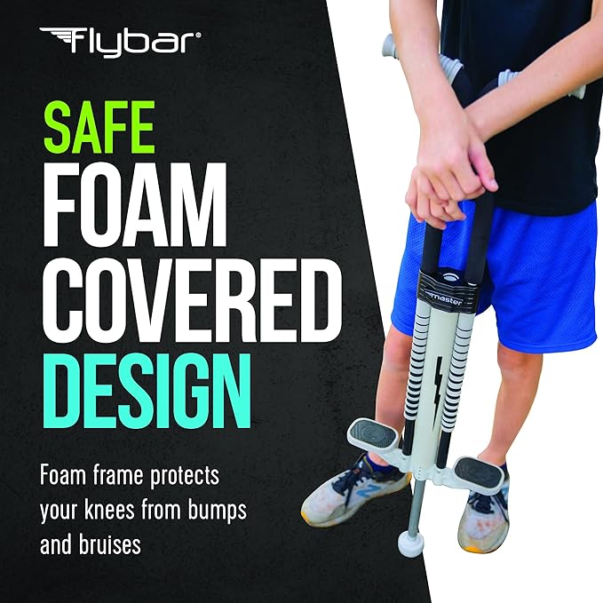 Flybar Master Pogo Stick, Ages 9+, 80 to 160 lbs, Easy Grip Handles, Anti-Slip Pegs, Outdoor Toys for Boys Girls, Outside Toys for Kids, Teens Tweens