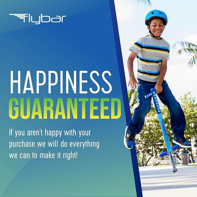 Flybar Maverick Pogo Stick for Kids Ages 5+, 40 to 80 Pounds, Perfect for Beginners, Easy Grip Handles, Anti-Slip Pegs, Outdoor Toys for Boys and Girls