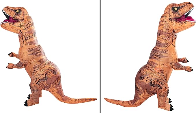Rubies Fun Inflatable Original T-Rex Dinosaur Costume For Kids, For Themed Party and Halloween, Standard Size