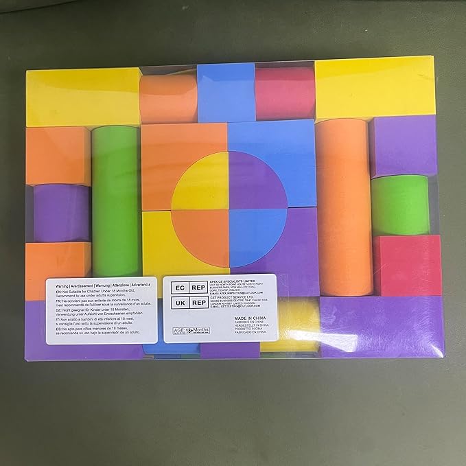 Large Foam Blocks for Toddlers 2-4 Years, Big Building Blocks Set, Soft Stacking Blocks, Education & Learning Montessori Toys for 18+ Month Old Boys&Girls (61PCS)