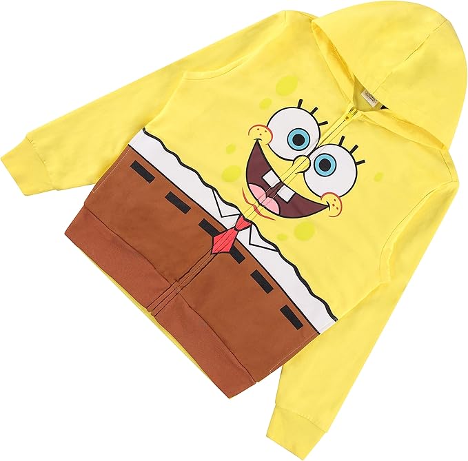 SpongeBob SquarePants Boys Costume Hoodie, Patrick Starfish, Mr Krabs, Squidward Cosplay Dress Up Costume Hoodie