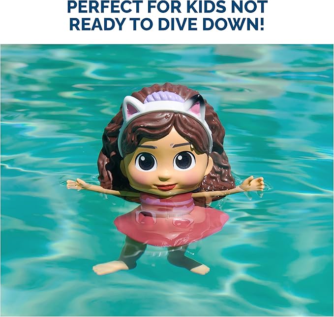 SwimWays Gabby’s Dollhouse Gabby Floatin' Figures, Swimming Pool Accessories & Kids Pool Toys, Gabby's Dollhouse Party Supplies & Water Toys for Kids Aged 3 & Up