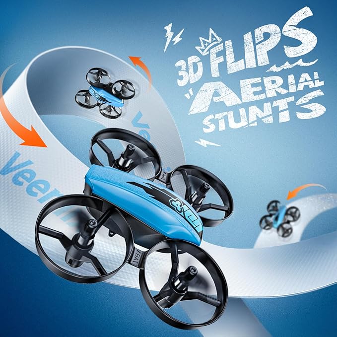 V995 Mini Drones for Kids 8-12 and Beginners,Indoor RC Quadcopter,Small Helicopter Plane with 3D Flips,360ยฐ Rotation,Circle Fly,Auto Hover,Headless Mode and 3 Batteries,Gift for Boys and Girls