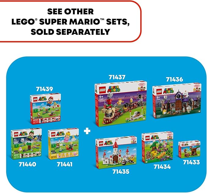 LEGO Super Mario Adventures with Interactive Peach Princess Toy, Super Mario Playset for Kids, Yellow Toad Figure, Nintendo Toy Gift for Girls, Boys and Any Gamers Ages 6 and Up, 71441