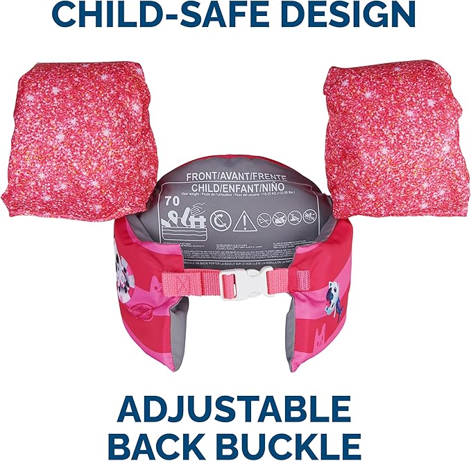 SwimWays Gabby's Dollhouse Swim Trainer, US Coast Guard Approved Life Vest Kids Swim Vest, Arm Floaties & Life Jackets for Kids 33-55 lbs, Gabby