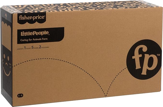 Fisher-Price Little People Toddler Learning Toy Caring for Animals Farm Playset with Smart Stages for Pretend Play Kids Ages 1+ Years (Amazon Exclusive)