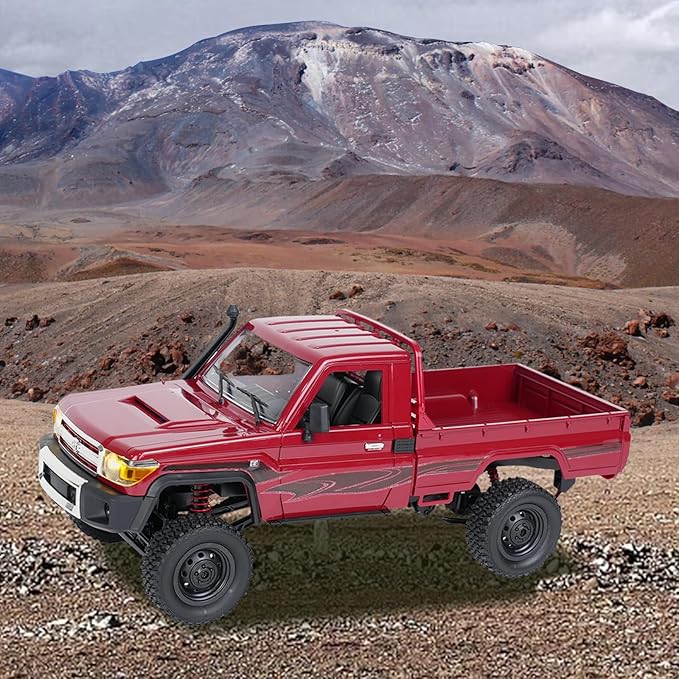 MN-82 RC Rock Crawler Car 1/12 Scale Toyota Pickup Truck , 2.4GHz 4WD Off-Road Remote Control Truck, 2-Speed Modes, 2×1200mAh Batteries, All-Terrain Crawler for Adults Kids Indoor Outdoor (whth Gift)