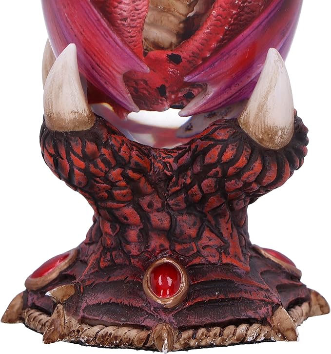 Nemesis Now Elemental Dragonlings, Glass Egg Figurine, Cast in The Finest Resin, Expertly Hand-Painted - Fire