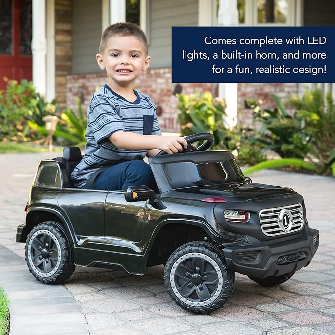 Best Choice Products Kids 6V Ride On Truck w/Parent Remote Control, 3 Speeds, LED Lights, Black