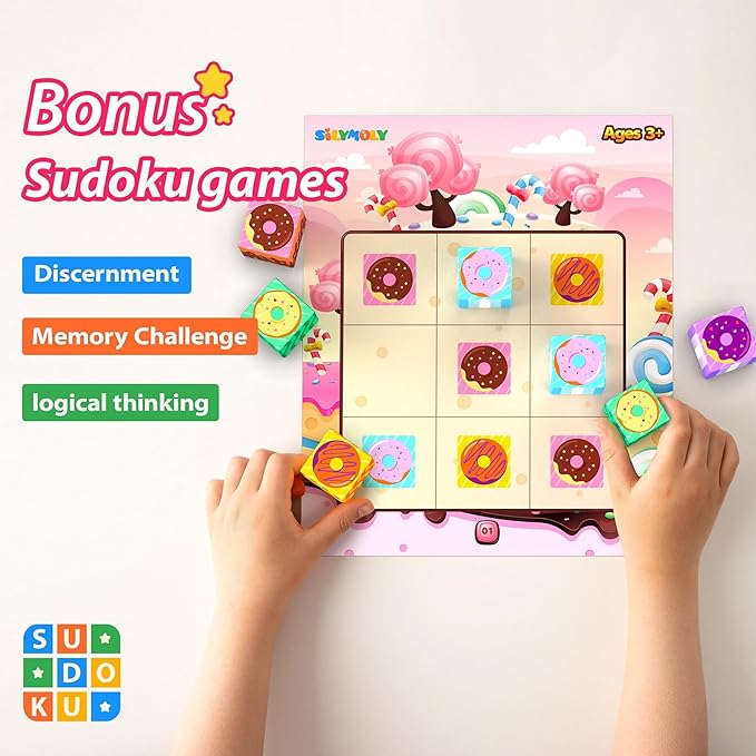 Magnetic Blocks Candy Land Edition, Magnetic Tiles Building Blocks Boys & Girls Toys Age 3-5 4-8 5-7 Sensory Gift for Kids,Magnets Cubes,Upgraded STEM Gift 1.2 Inches