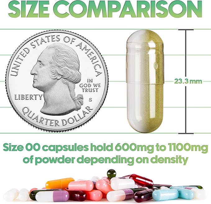 XPRS Nutra Size 00 Empty Capsules - 5000 Count Empty Gelatin Capsules - Pills DIY Capsule Filling - Fillable Pill Gel Caps for DIY Supplements (White)