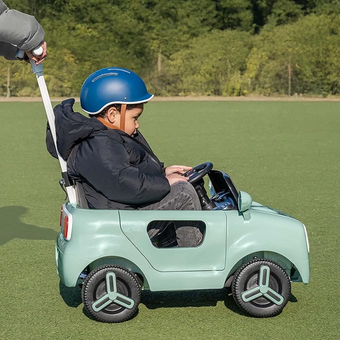 Jetson Mako Kids Electric Motor Assist Push Car, 3 Modes: Push, Drive or Remote Control, Top Speed of 3 mph, Seatbelt, Headlights, Recommended Ages: 2-4 Years, JMAKO-MGR