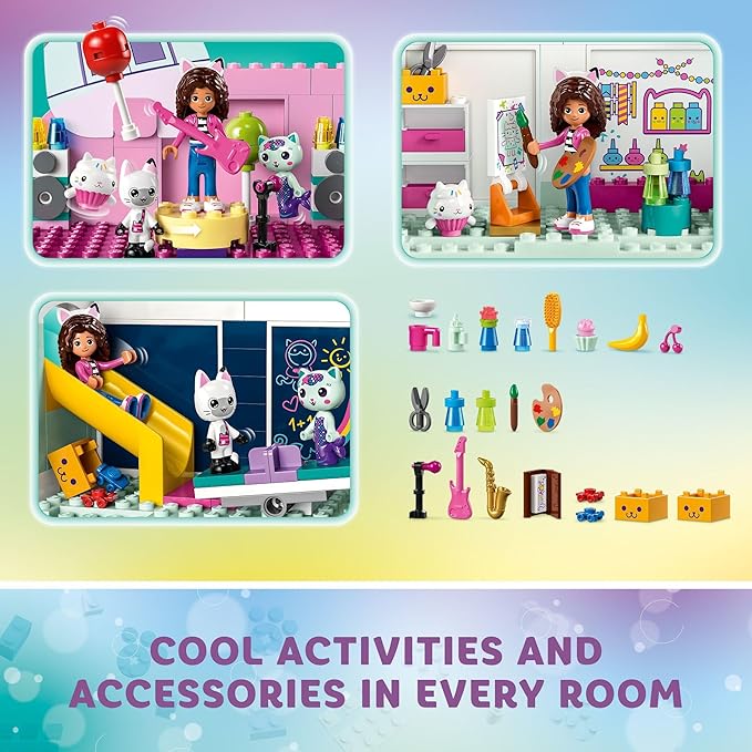 Lego Gabby’s Dollhouse 10788 Building Toy Set, 8-Room Playhouse with Purrfect Details and Popular Characters from The Show, Including Gabby, Pandy Paws, Cakey and Mercat, Kids Toy for Ages 4 and up