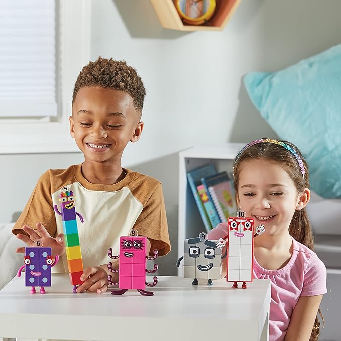 hand2mind Numberblocks Friends Six to Ten, Action Figure Set, Toy Figures & Playsets, Small Figurines for Kids, Counting Blocks, Numbers for Toddlers, Math Toys, Kids Birthday Gifts