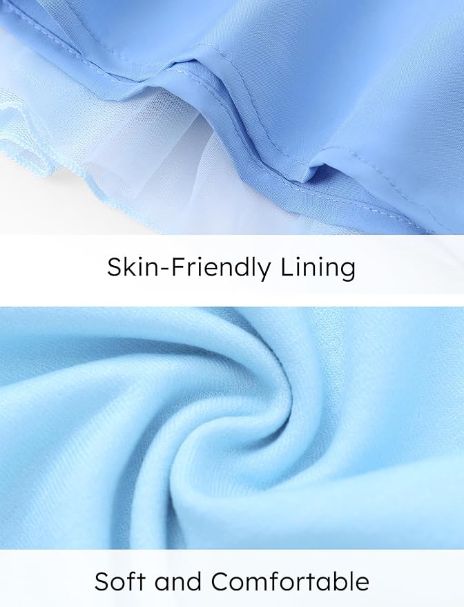 Disney Frozen Elsa Princess Cinderella Ariel Jasmine Rapunzel Baby/Toddler Dress, Ruffle Long-Sleeve Mesh Overlay Tulle Dress