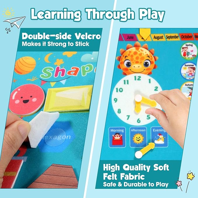 Green Montessori Busy Board Book for Toddlers 1-3, Montessori Toys for 1-3 Year Old Boy Birthday Gift, Educational Quiet Activity Books for Toddlers 1-3, Ages 2-4 Travel Toys for Airplane Car