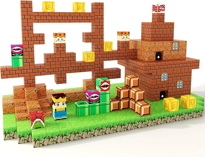 Soyee Magnetic Blocks Building Toys - Build Mine Magnet World Set Toddler Kids Sensory Toys for Boys & Girls Ages 3-5 5-7 8-12, 1'' Magnetic Cubes Game for Boys