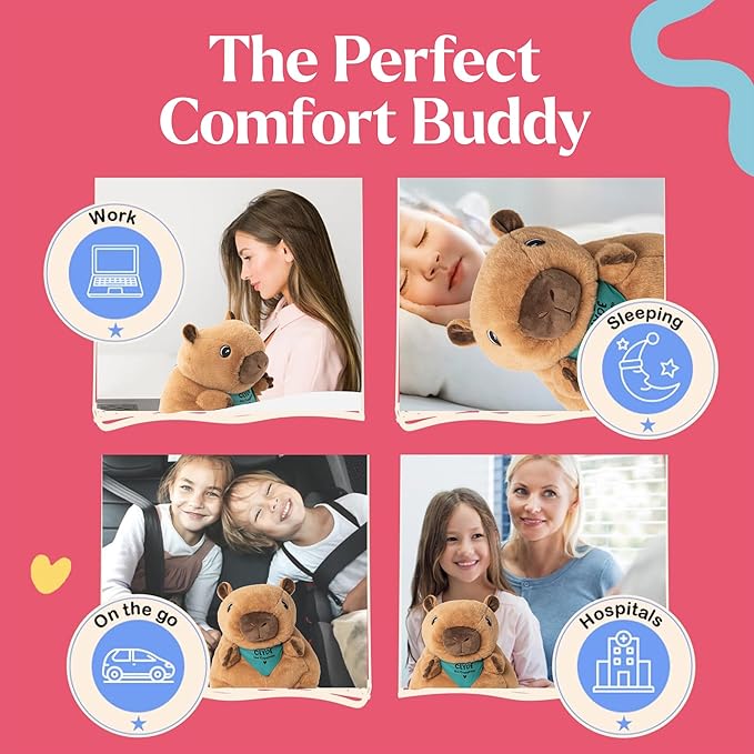 Lilly's Love Weighted Stuffed Animal, 5lb | Sensory Weighted Plush for Kids and Adults | Machine Washable Plushies w/Removable Inner | Calming Weighted Stuffed Animals for Anxiety, Clyde The Capybara