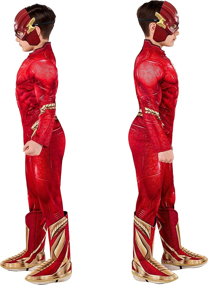 Rubie's Boy's DC: The Flash Movie Deluxe Costume Jumpsuit and Mask