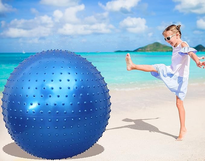 Large Sensory Massage Ball for Kids, 33.5" 85CM 3.1lb(1400g) Bouncy Exercise Ball for Toddlers, Big Inflatable Balls with Tactile Spikes, Outdoor Giant Yoga Ball, Large Beach Balls Play Ball