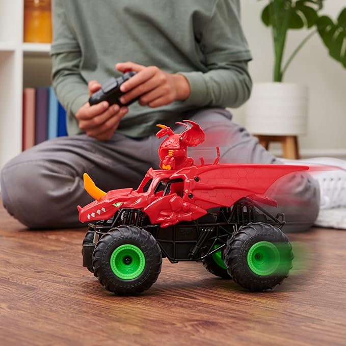 Monster Jam, Bakugan Dragonoid Remote-Control Monster Truck, Kids Toys for Boys and Girls Aged 4 and Up, 1:24 Scale
