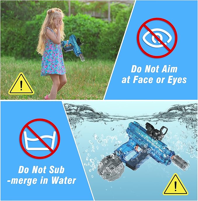 Electric Water Guns for Adults & Kids,Realistic Automatic Water Gun with 26-32 FT Long Range,800ml Large Water Tank,Splash-Resistant Design,Summer Outdoor Pool Beach Toy for Backyard Games(Blue)
