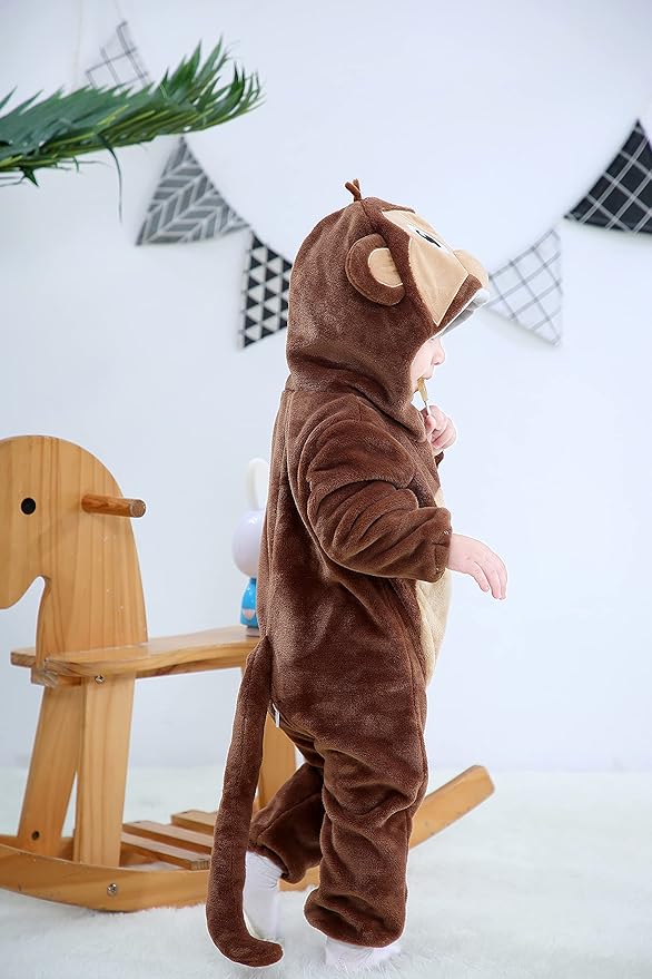 Dream cosplay Unisex Baby Costume,Baby Flannel Animal Halloween Home Clothing