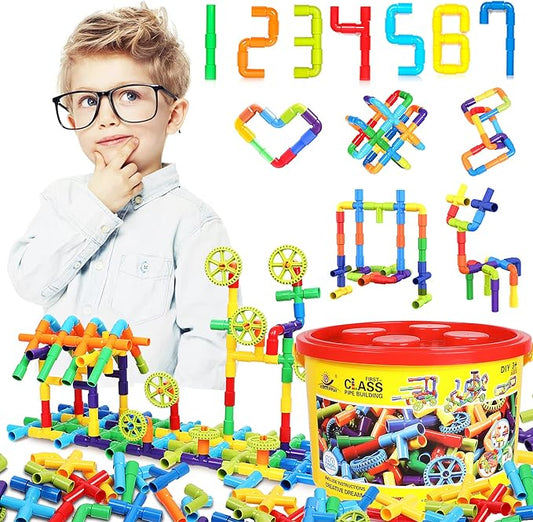 EP EXERCISE N PLAY 250PCS Toy Building Set for Kids Ages 3 4 5 | STEM Learning | Durable Plastic Blocks | Interactive Educational Toy for Toddlers Boys Girls