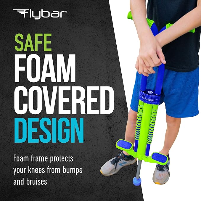 Flybar Master Pogo Stick, Ages 9+, 80 to 160 lbs, Easy Grip Handles, Anti-Slip Pegs, Outdoor Toys for Boys Girls, Outside Toys for Kids, Teens Tweens