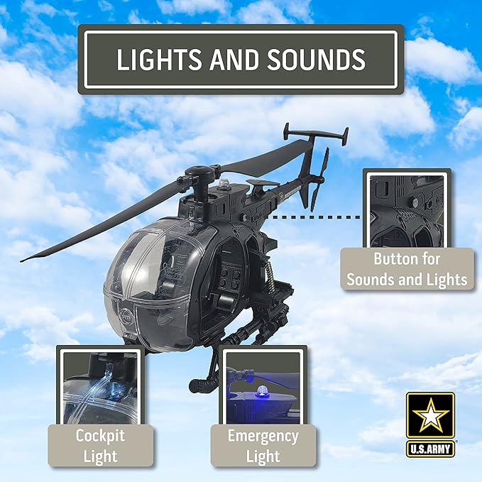 Lollipop U.S. Army Night Stalker Helicopter with Soldier Figure and Light/Sound