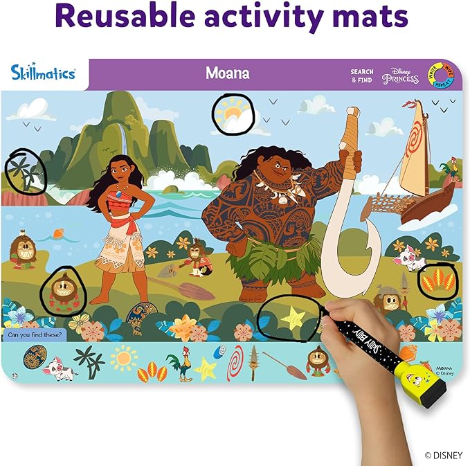 Skillmatics Search and Find Disney Princess Educational Game - Reusable Preschool Learning Activities, Perfect for Toddlers & Kids Who Love Toys, Art & Crafts, Gifts for Boys & Girls Ages 3, 4, 5, 6