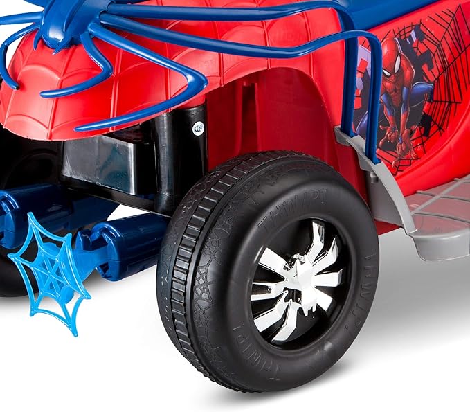 Kid Trax Toddler Marvel's Spider-Man Premium Toddler Quad Ride-On, Kids 18-30 Months, 6V Battery and Charger Included, Max Weight 44 lbs, Red