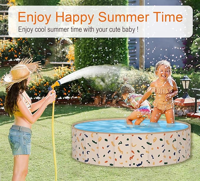 Ball Pits for Toddlers, 47" x 12" Foldable Kiddie Pool Dog Ball Pits Collapsible Baby Pool Dog Swimming Pool Portable Sandbox Kid Pool Indoor and Outdoor Game Without Balls