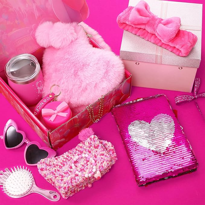 Golray Princess Gifts for Girls Toys Aged 4 5 6 7 8 9 10 Years Old, My First Purse with Pretend Play Accessories Handbag/Sunglasses/Diary/Water Bottle, Kid Teen Girl Stuff Birthday Toy