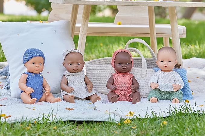 Miniland Clothes for Dolls 12 5/8'' Knitted Outfit Sweater & Trausers - ECO, Made in Spain, Quality, Role Play, Educational