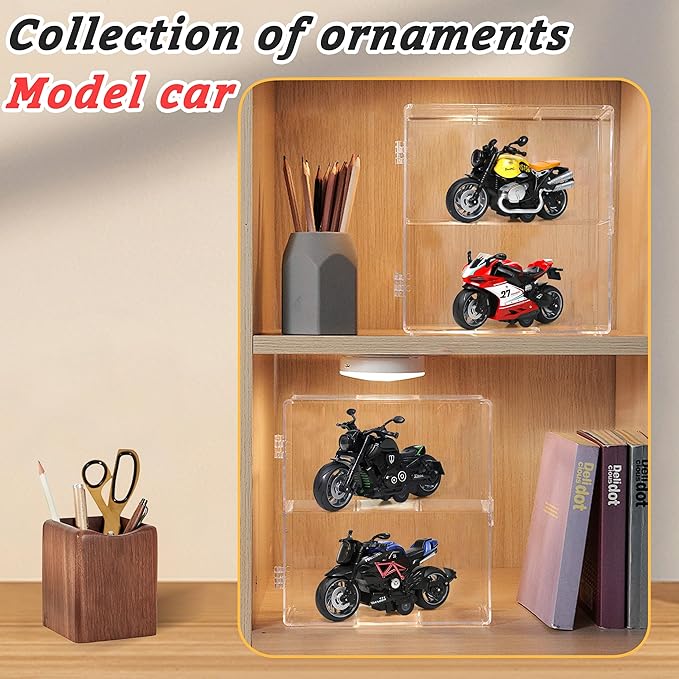 4-Pack Pull-Back Motorcycle Toys - Friction Powered Kids Toy Cars with Lights, Sounds & Automatic Drive for Boys & Girls Aged 3-12