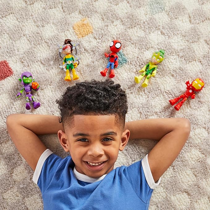 Spidey and his Amazing Friends Marvel, Friends & Foes Pack, 5 Action Figures, 4-Inch, Preschool Super Hero Toys for Kids Ages 3 and Up (Amazon Exclusive)